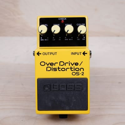 Boss OS-2 OverDrive/Distortion (Silver Label) 1990 Yellow MIT | Reverb