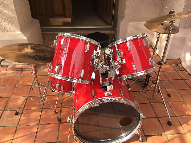 Tama Rockstar DX 1990 Candy Apple Red Wrap 5pc , 4 cymbals, stands, cases