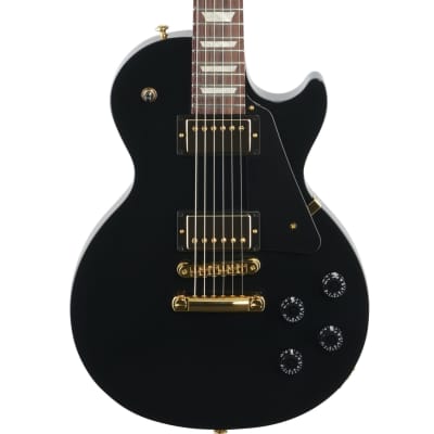 Gibson Exclusive Les Paul Studio Electric Guitar (with Soft Case), Ebony with Gold Hardware image 1