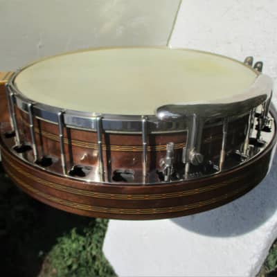 Lange Orpheum Banjo, 1920's,  Resonator, Tone Ring, Page Tuners, HSC,  Unusual Model,  Little Use image 8