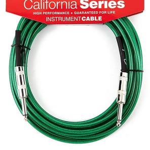 Fender California Instrument Cable, 20', Surf Green 2016