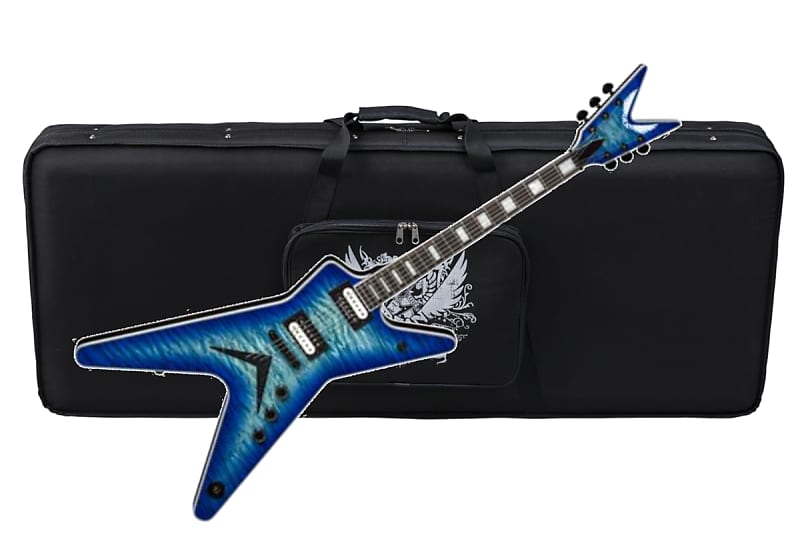 Dean ML Select electric guitar Quilt Maple Ocean Burst -TRANS BLUE - NEW w/ Light Case image 1