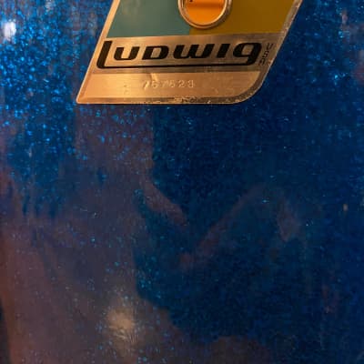 1969 Ludwig Club Date in Blue Sparkle 14x20 14x14 8x12 image 22