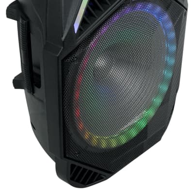 Technical Pro RAINB15 3000w 15" Bluetooth Rechargeable LED DJ Party Speaker+Mic image 4