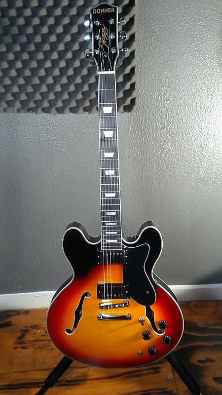 Donner ES-335 Clone DJP-1000 Semi-Hollow Body Electric Guitar (used) image 1