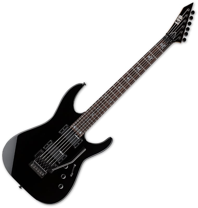 ESP LTD KH-202 Caution Kirk Hammett Signature Black w/ Graphic image 1