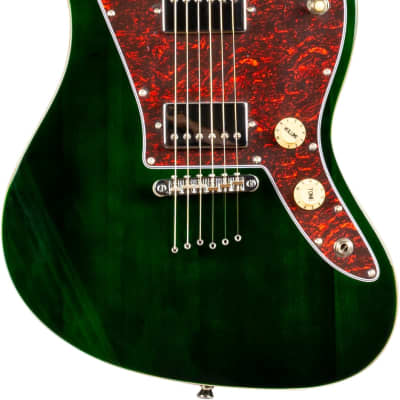 JET JJ-350-GR-R HH Electric Guitar - Green-Green image 3