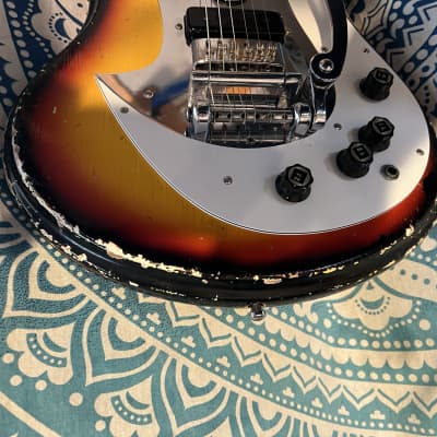 1960s Standel Custom Deluxe Sunburst Solid-body Electric Guitar with Hardshell Case image 13