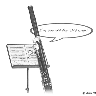 Special offer - accessories and reed for bassoon - Glotin + humor drawing print image 7