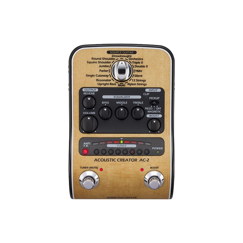 Zoom AC2 Acoustic Creator Effect for Acoustic Guitar Reverb