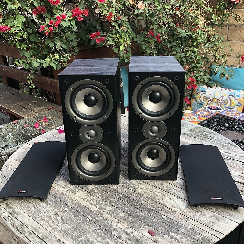 Polk audio monitor 40 series ii black bookshelf hot sale speakers