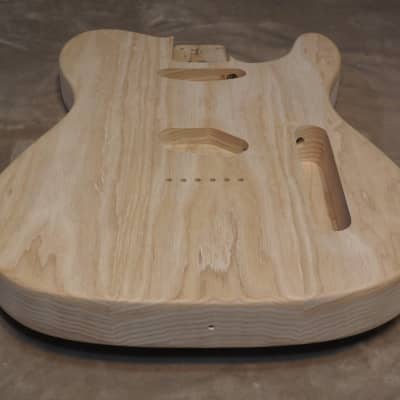 Unfinished 3 Piece Swamp Ash Telecaster body Standard Routes 5lbs 8.1oz! image 6
