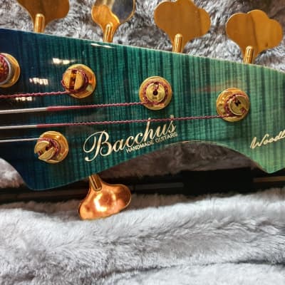 2018 Bacchus Exotic Wood Custom Woodline 517 Japan Handmade Series 5 String Bass image 10