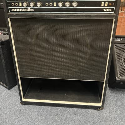 Acoustic  136 1x15" Bass Combo Amplifier 1970's -USA made  black - workhorse- image 1