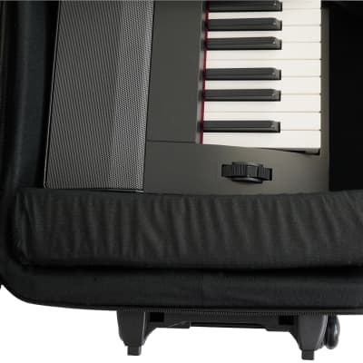Rockville 61 Key Keyboard Case w/ Wheels+Trolley Handle For Yamaha MOTIF ES6 image 3