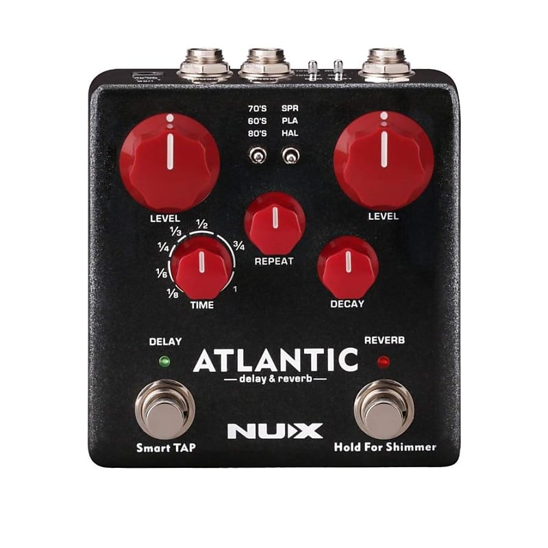 NUX Atlantic Reverb Delay Guitar Pedal Multi Effects 3 Delay Plate Reverb Shimmer Effect Stereo Soun image 1