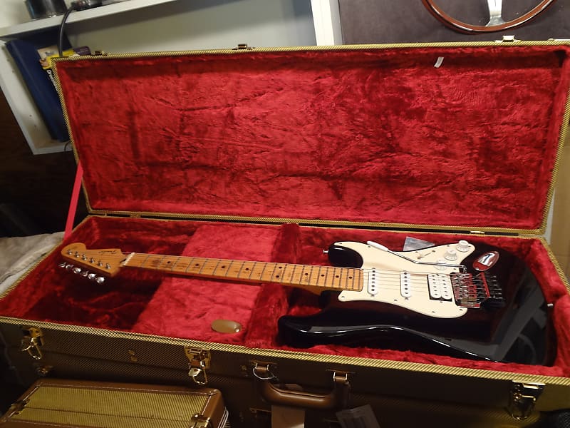Fender MIJ Stratocaster 1989 Black original left hand model image 1