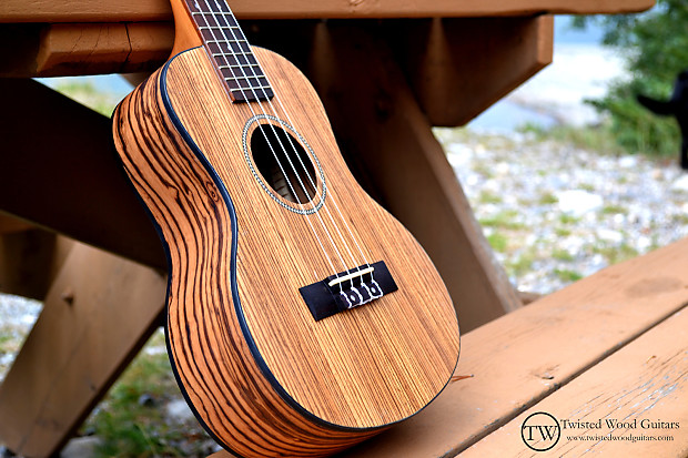 Twisted Wood Guitars - Bailer Black Edition 26" Tenor Ukulele image 1