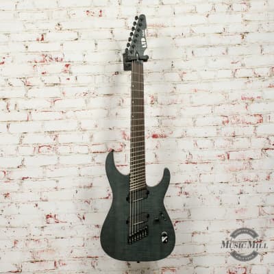 LTD by ESP M-1007 Multi-Scale - See Thru Black Satin Electric Guitar x0965 image 2