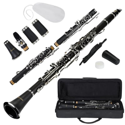 G Flat Clarinet, Bb Clarinet With Hard Case Bag, Gloves, Cleaning Cloth, Mouthpiece (G Flat) image 1