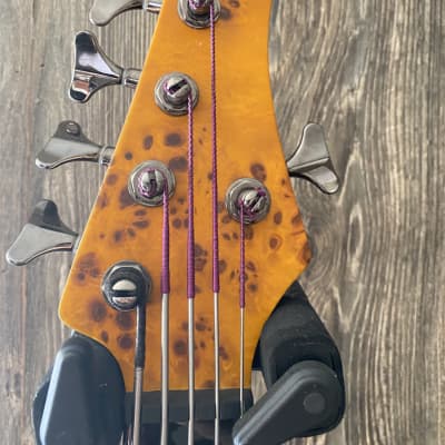 MTD Fretless Bass with Bartolini Soapbar Pickups 2000 Natural image 4