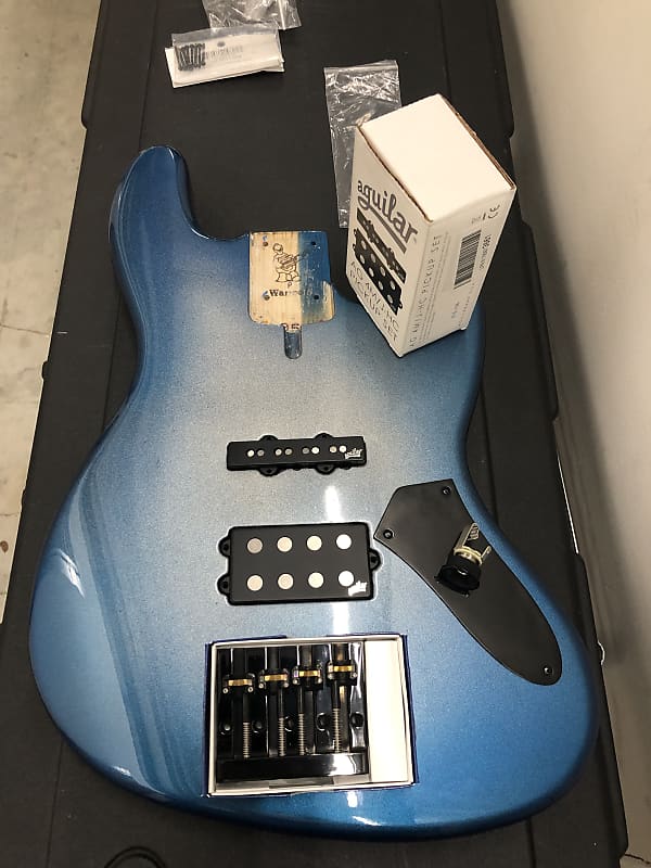Warmoth Bass Body J/MM Route 2020 Metallic Blue Silver Reverb