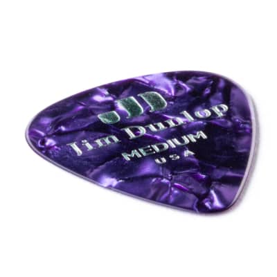 Dunlop 483P13MD Classic Celluloid Purple Pearloid Medium Picks 12-Pack image 3