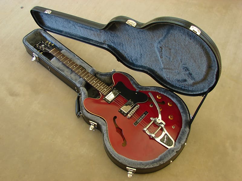 Epiphone / Gibson 335 conversion with Bigsby and new case | Reverb