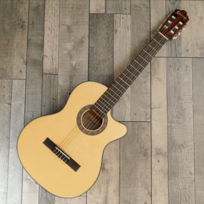 Crafter HC-270CE/N  Nylon String Electro Cutaway Acoustic guitar, Satin Natural image 1