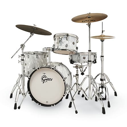 Gretsch Catalina Club Jazz 4-Piece Shell Pack 18" White Satin Flame image 1