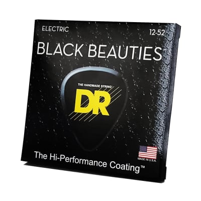 DR Strings Black Beauties Black Colored Electric Guitar Strings: Extra Heavy 12-52 image 3