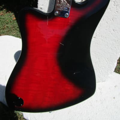 Univox UB-1 Bass Guitar, 1960's, Japan, Cherryburst, Figured Body,  Case image 12