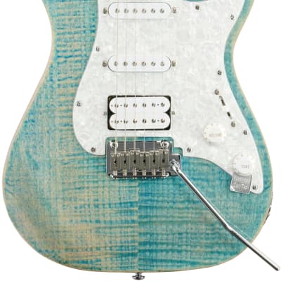 Michael Kelly 1963 Electric Guitar, Ebony Fingerboard, Blue Jean Wash image 2
