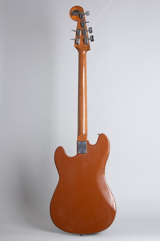 Teisco YB-6 Electric 6-String Bass Guitar (1965), black gig bag