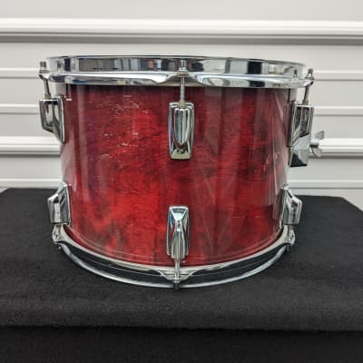 1980s Tama Japan Cherry Wine Lacquer 9 x 13" Superstar Tom - Looks Really Good - Sounds Great! image 4
