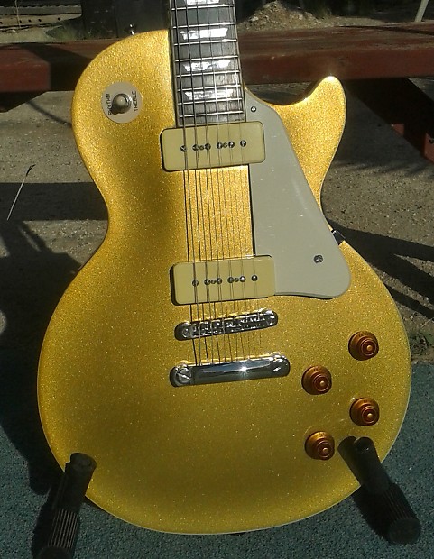 Epiphone Les Paul ゴールドP90 Epiphone Les Paul '56 Gold Top P90 2008 - Gold | Reverb