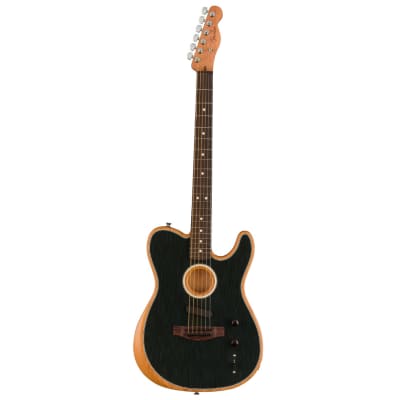 Fender Acoustasonic Player Telecaster - Brushed Black w/ Rosewood FB image 2