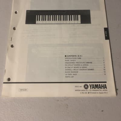 Yamaha  PSR-40 Portatone Service Manual  1985