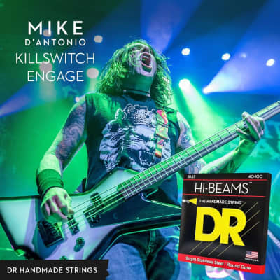 DR Strings HI-BEAMS - Stainless Steel 4-String Bass Guitar Strings, 45-105, Round Core image 4