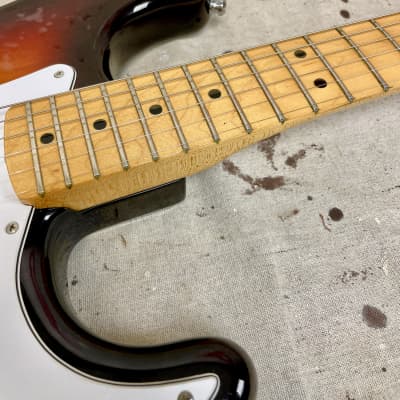 1980's Fender Stratocaster 2 Knob Dan Smith Strat Sunburst 1983-1984 image 12