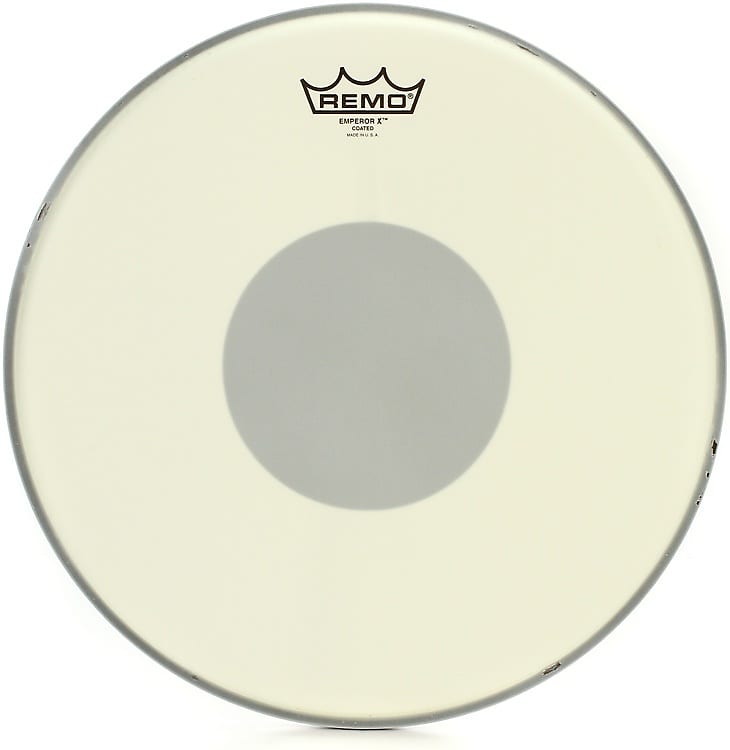 Remo Emperor X Coated Drumhead - 14 inch - with Black Dot image 1