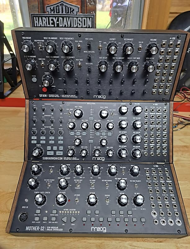 Moog Sound Studio 3 Mother32 / DFAM / Subharmonicon w Cables Reverb
