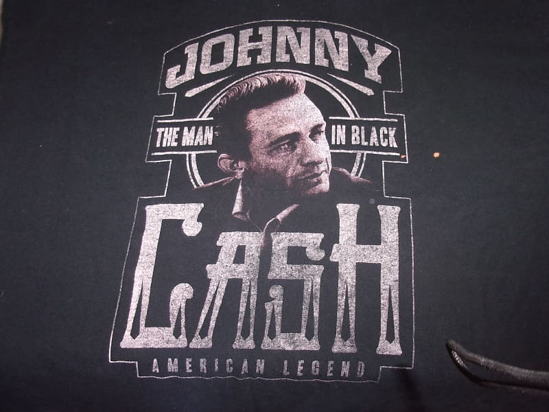 Johnny Cash 3XL T Shirt faded black Man in Black image 1