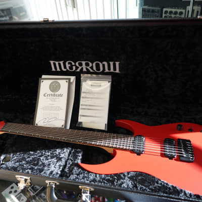Schecter USA CUSTOM SHOP Keith Merrow KM-7 Stage Red Satin 7-String Electric Guitar w/ Case (2024) image 8