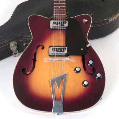 1962 Martin  F-65 Electric Guitar - Shaded Sunburst - DeArmond Pickups - Original Case image 1