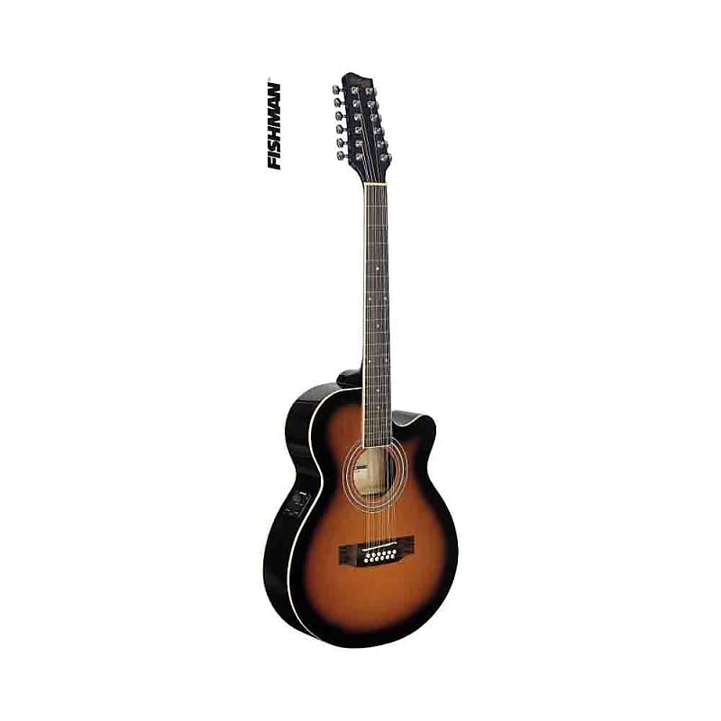 Stagg SA40MJCFI/12-BS Mini-Jumbo Electro-Acoustic 12-String Concert Guitar w/Fishman Preamp image 1