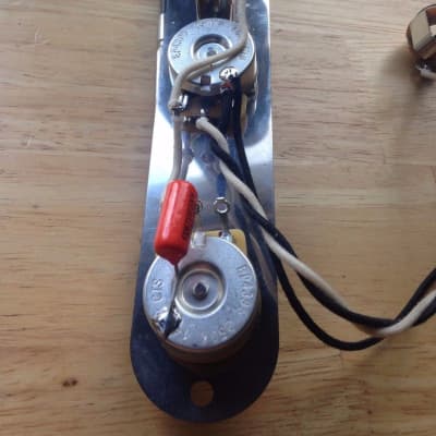 Fender Telecaster Wiring Harness Upgrade 250k CTS Pots .022 Orange Drop Cap Oak Grigsby Switch image 4