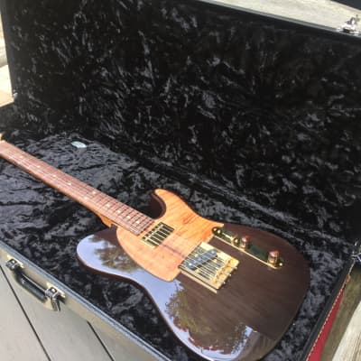 Suhr Classic T  Custom Trans Black with Koa and Gold Accents image 8