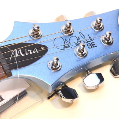 PRS SE Mira Electric Guitar Frost Blue Metallic Finish  W/PRS Bag - Pro Setup image 9