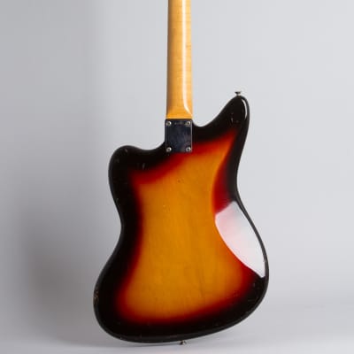 Fender  Jaguar Solid Body Electric Guitar (1962), ser. #91240, original brown tolex hard shell case. image 2